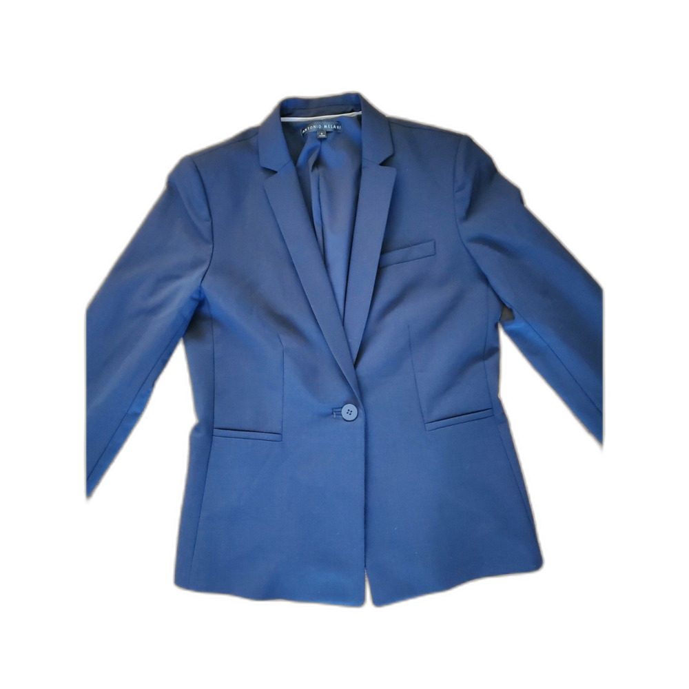 Antonio Melani Navy One Button Blazer Career Professional Business Womens 6 EUC